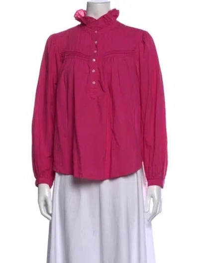 Pre-owned Xirena Long Sleeve Blouse W/ Tags In Pink