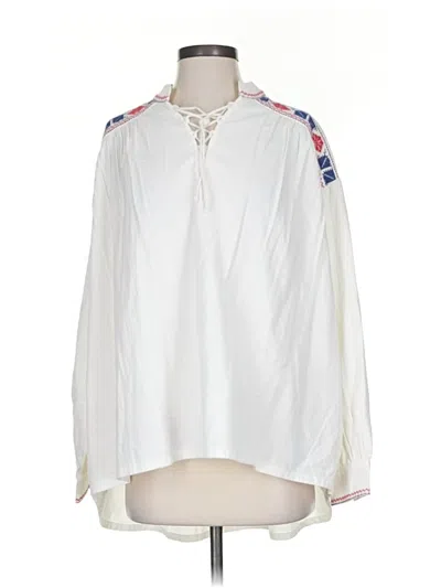 Pre-owned Xirena Long Sleeve Blouse In White