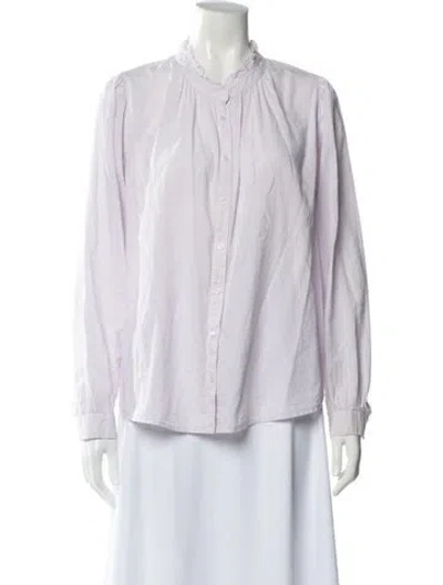 Pre-owned Xirena Long Sleeve Blouse In White