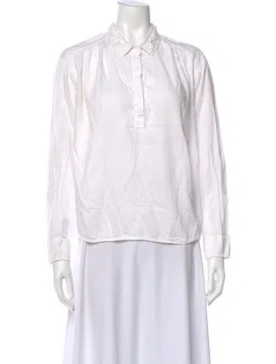 Pre-owned Xirena Long Sleeve Blouse In White