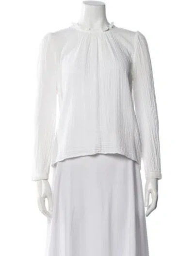 Pre-owned Xirena Long Sleeve Blouse In White
