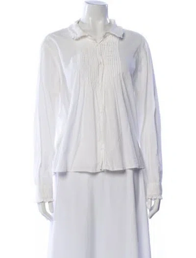 Pre-owned Xirena Long Sleeve Blouse In White