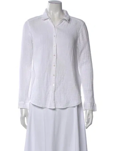 Pre-owned Xirena Long Sleeve Blouse In White