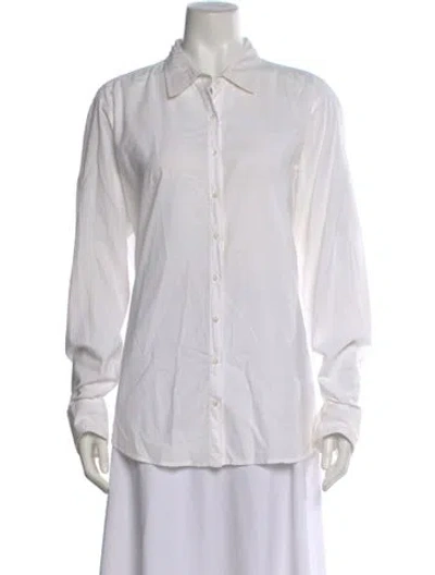Pre-owned Xirena Long Sleeve Blouse In White