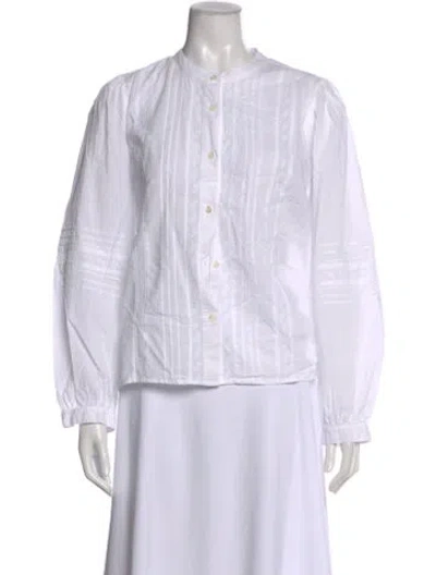 Pre-owned Xirena Long Sleeve Blouse In White