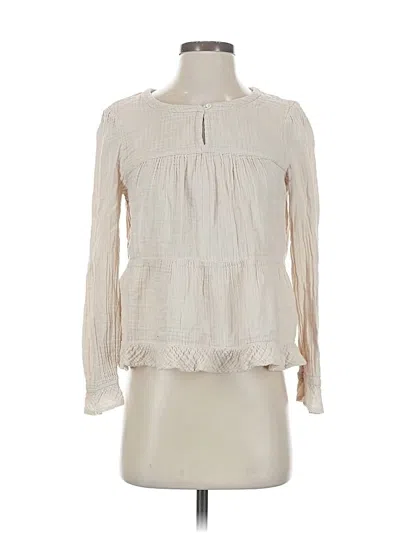 Pre-owned Xirena Long Sleeve Blouse In White