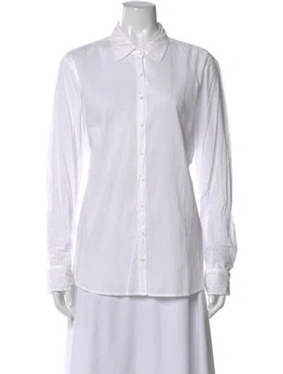 Pre-owned Xirena Long Sleeve Blouse In White