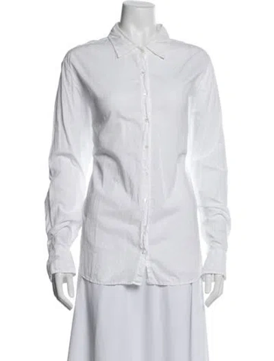 Pre-owned Xirena Long Sleeve Blouse In White