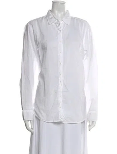 Pre-owned Xirena Long Sleeve Blouse In White