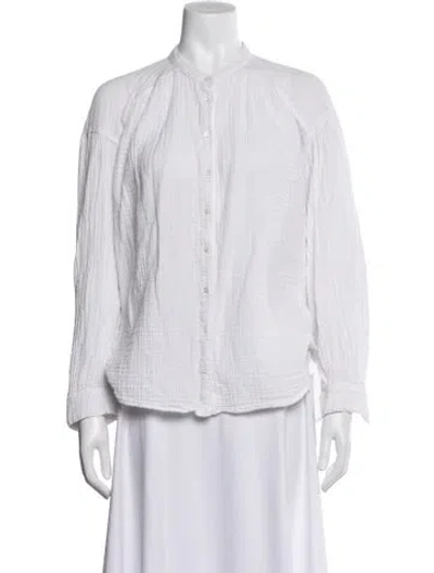 Pre-owned Xirena Long Sleeve Blouse In White