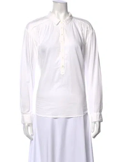 Pre-owned Xirena Long Sleeve Blouse In White