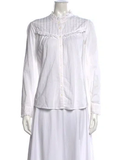 Pre-owned Xirena Long Sleeve Blouse In White