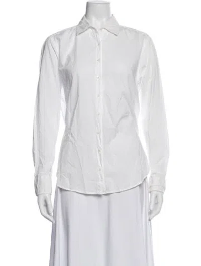 Pre-owned Xirena Long Sleeve Blouse In White