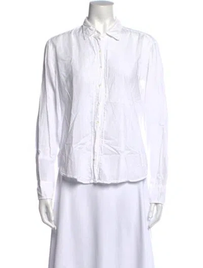 Pre-owned Xirena Long Sleeve Blouse In White
