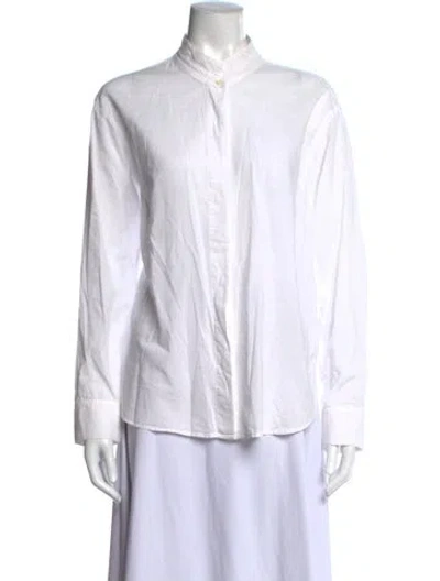 Pre-owned Xirena Long Sleeve Blouse In White