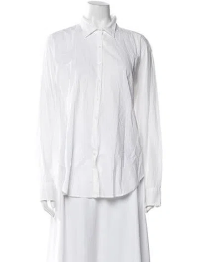 Pre-owned Xirena Long Sleeve Blouse In White