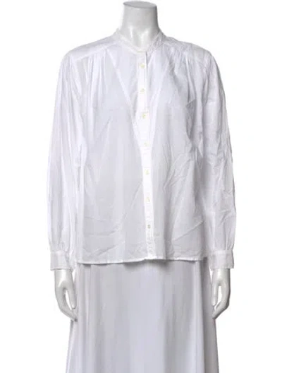 Pre-owned Xirena Long Sleeve Blouse In White