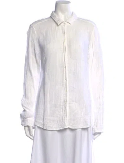 Pre-owned Xirena Long Sleeve Blouse In White
