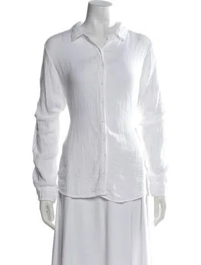 Pre-owned Xirena Long Sleeve Blouse In White