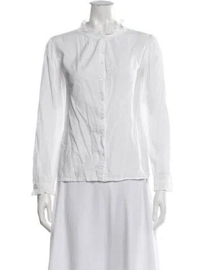 Pre-owned Xirena Long Sleeve Blouse In White