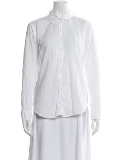 Pre-owned Xirena Long Sleeve Blouse In White