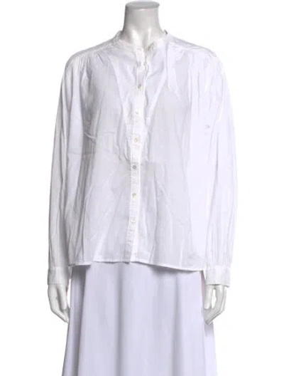 Pre-owned Xirena Long Sleeve Blouse In White
