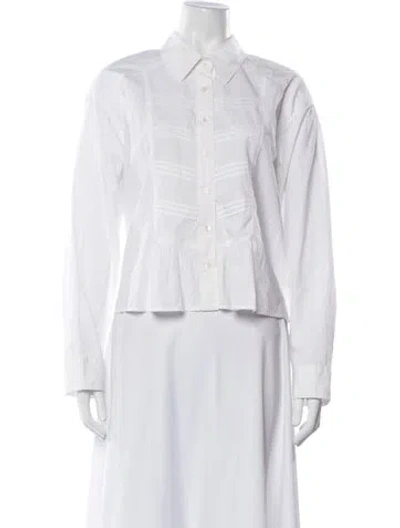 Pre-owned Xirena Long Sleeve Blouse In White