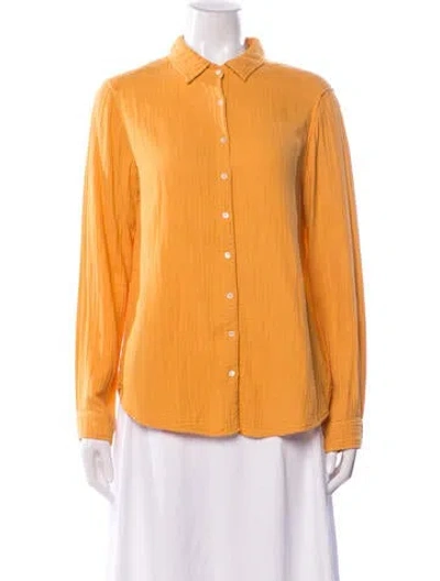 Pre-owned Xirena Long Sleeve Blouse In Yellow