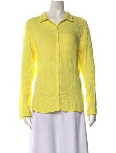 Pre-owned Xirena Long Sleeve Blouse In Yellow