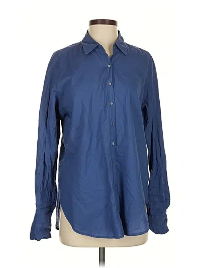 Pre-owned Xirena Long Sleeve Button Down Shirt In Blue