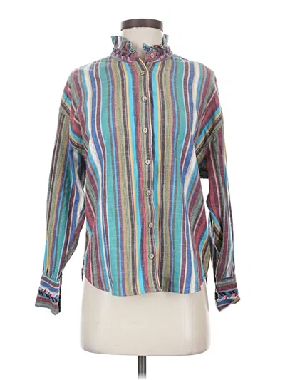 Pre-owned Xirena Long Sleeve Button Down Shirt In Blue