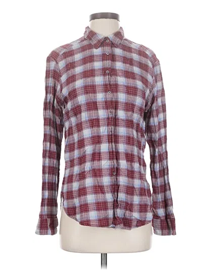 Pre-owned Xirena Long Sleeve Button Down Shirt In Burgundy