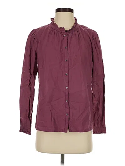 Pre-owned Xirena Long Sleeve Button Down Shirt In Burgundy