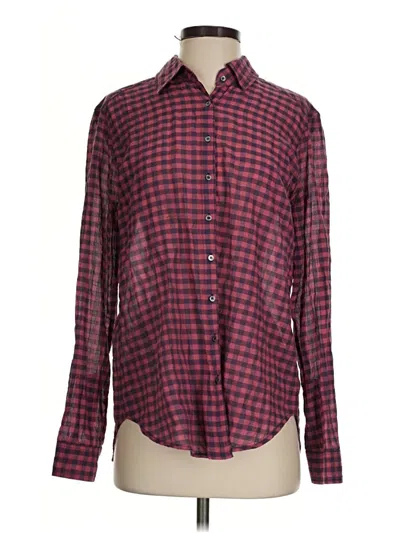 Pre-owned Xirena Long Sleeve Button Down Shirt In Burgundy