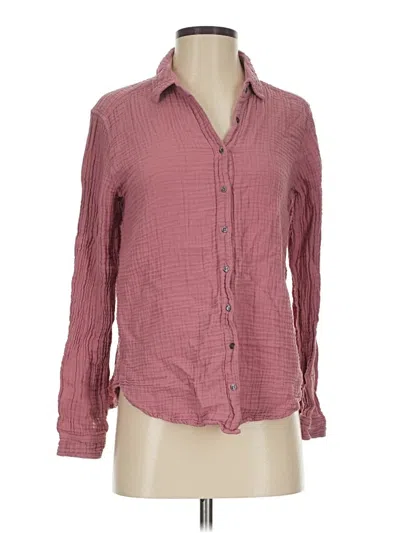 Pre-owned Xirena Long Sleeve Button Down Shirt In Burgundy