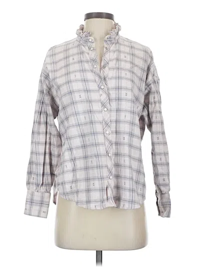 Pre-owned Xirena Long Sleeve Button Down Shirt In Gray