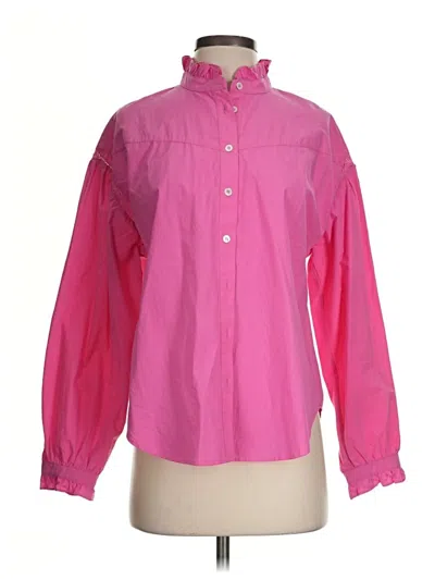 Pre-owned Xirena Long Sleeve Button Down Shirt In Pink
