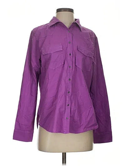 Pre-owned Xirena Long Sleeve Button Down Shirt In Purple