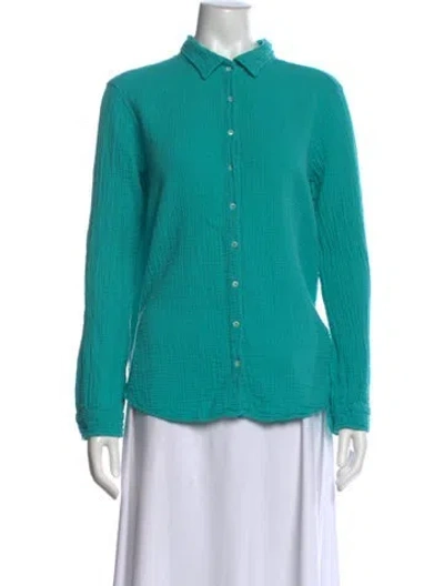 Pre-owned Xirena Long Sleeve Button-up Top In Black