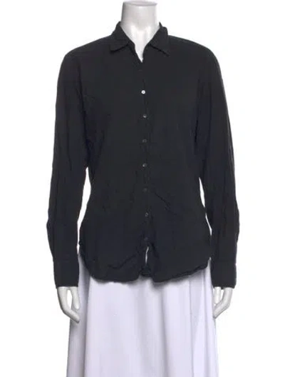 Pre-owned Xirena Long Sleeve Button-up Top In Blue