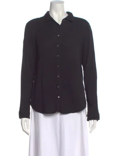 Pre-owned Xirena Long Sleeve Button-up Top In Gray