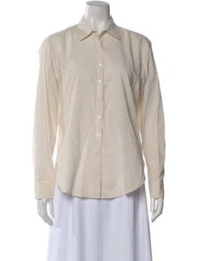 Pre-owned Xirena Long Sleeve Button-up Top In Neutral