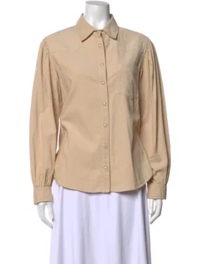Pre-owned Xirena Long Sleeve Button-up Top In Neutral