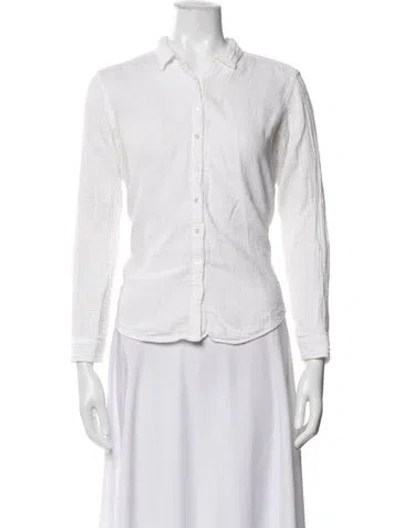 Pre-owned Xirena Long Sleeve Button-up Top In Neutrals