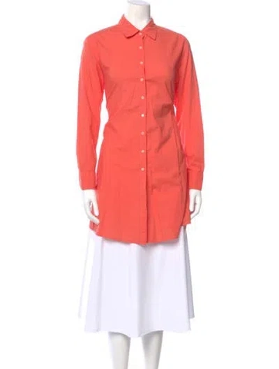 Pre-owned Xirena Long Sleeve Button-up Top In Orange