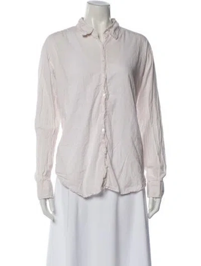 Pre-owned Xirena Long Sleeve Button-up Top In Pink