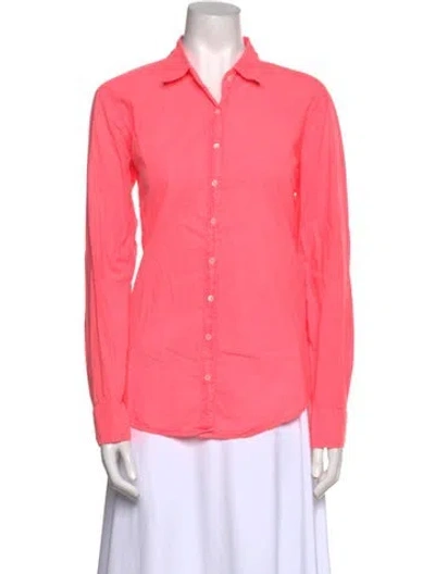 Pre-owned Xirena Long Sleeve Button-up Top In Pink