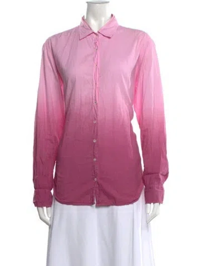 Pre-owned Xirena Long Sleeve Button-up Top In Pink