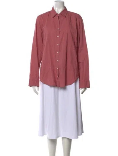 Pre-owned Xirena Long Sleeve Button-up Top In Pink