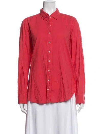 Pre-owned Xirena Long Sleeve Button-up Top In Pink